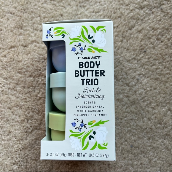 NEW Trader Joes Body Butter Trio Rich & Moisturizing 3-3.5 Oz Tubs - Picture 2 of 4